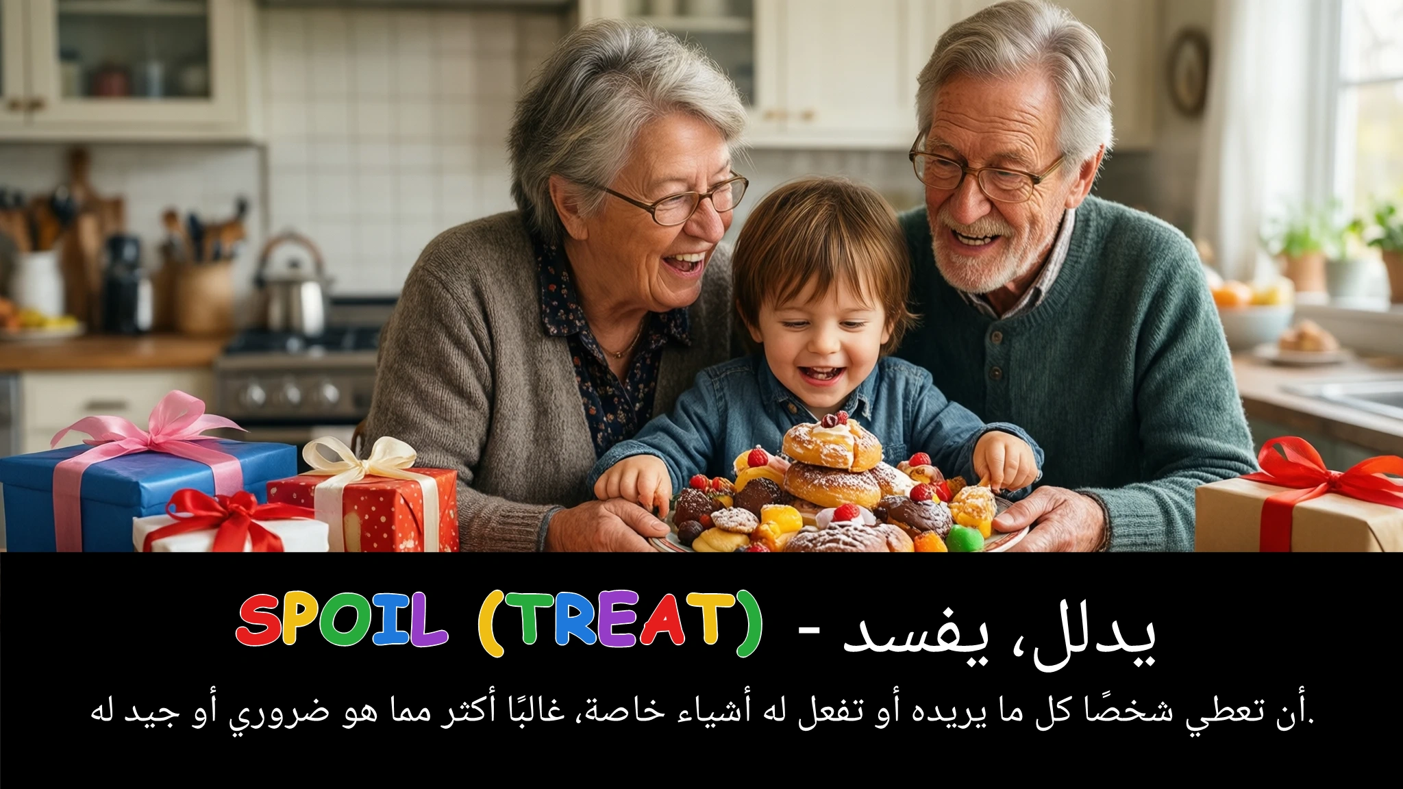 Arabic Illustration for spoil (treat)